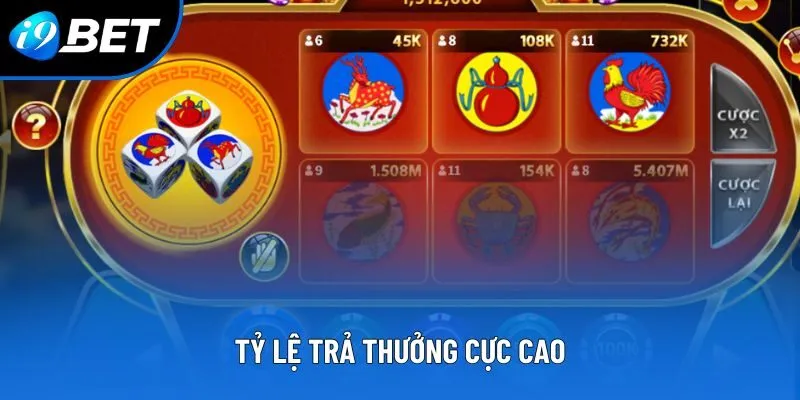 Tỷ lệ trả thưởng cực cao